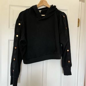 Cropped black hoodie Mossimo